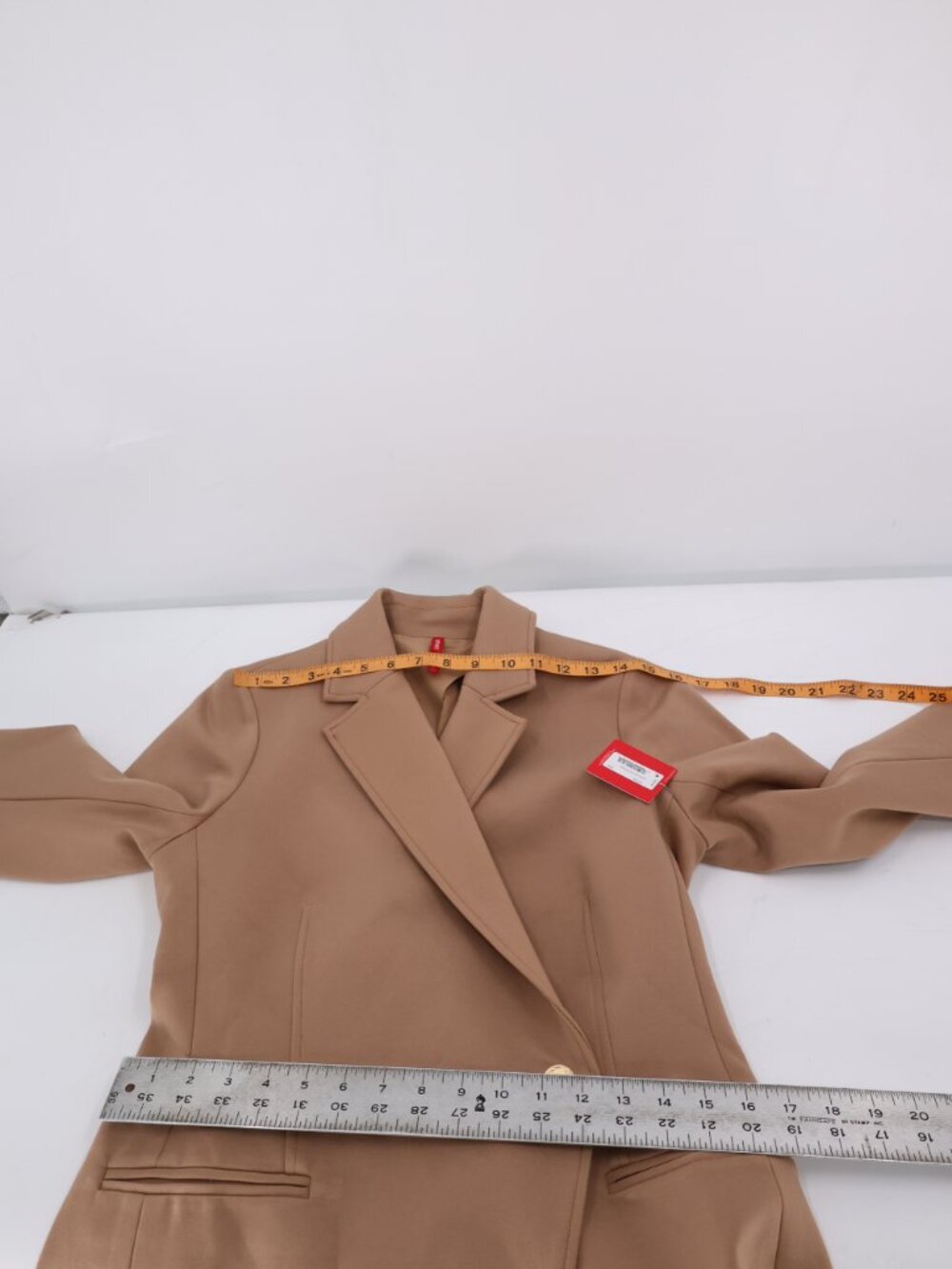 NWT Spanx jacket Womens small Perfect Asymmetrical Tailored Blazer Toffee 20773R - Picture 11 of 16